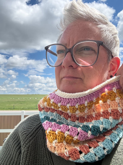 Block Stitch Crochet Cowl Pattern ONLY