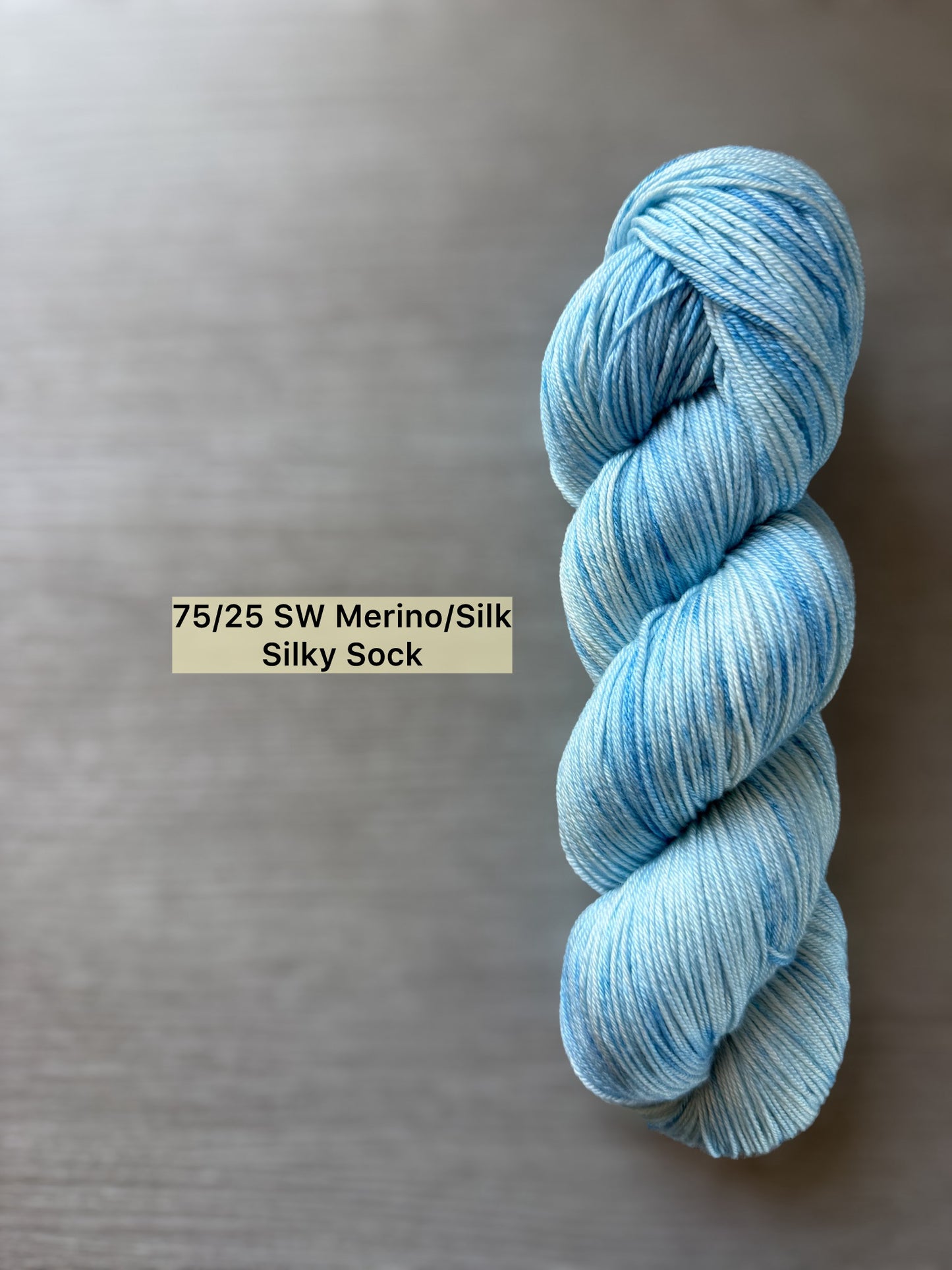Blue Sky Marbled Artisan Hand Dyed Merino Wool Yarn