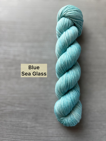 Mermaid Tears Sea Glass Artisan Dyed Merino Wool Yarn