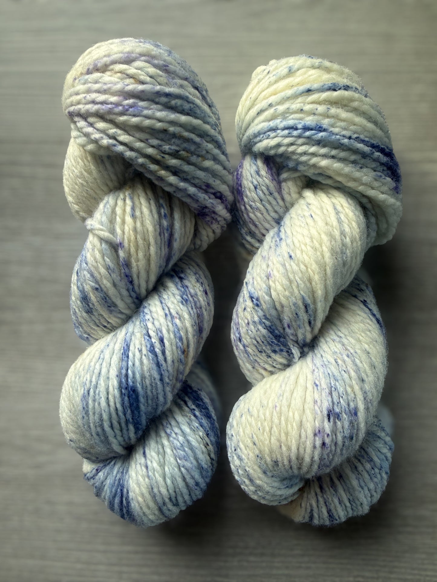 Blueberry Cheesecake Artisan Hand Dyed Bulky Chunky Merino Wool Yarn