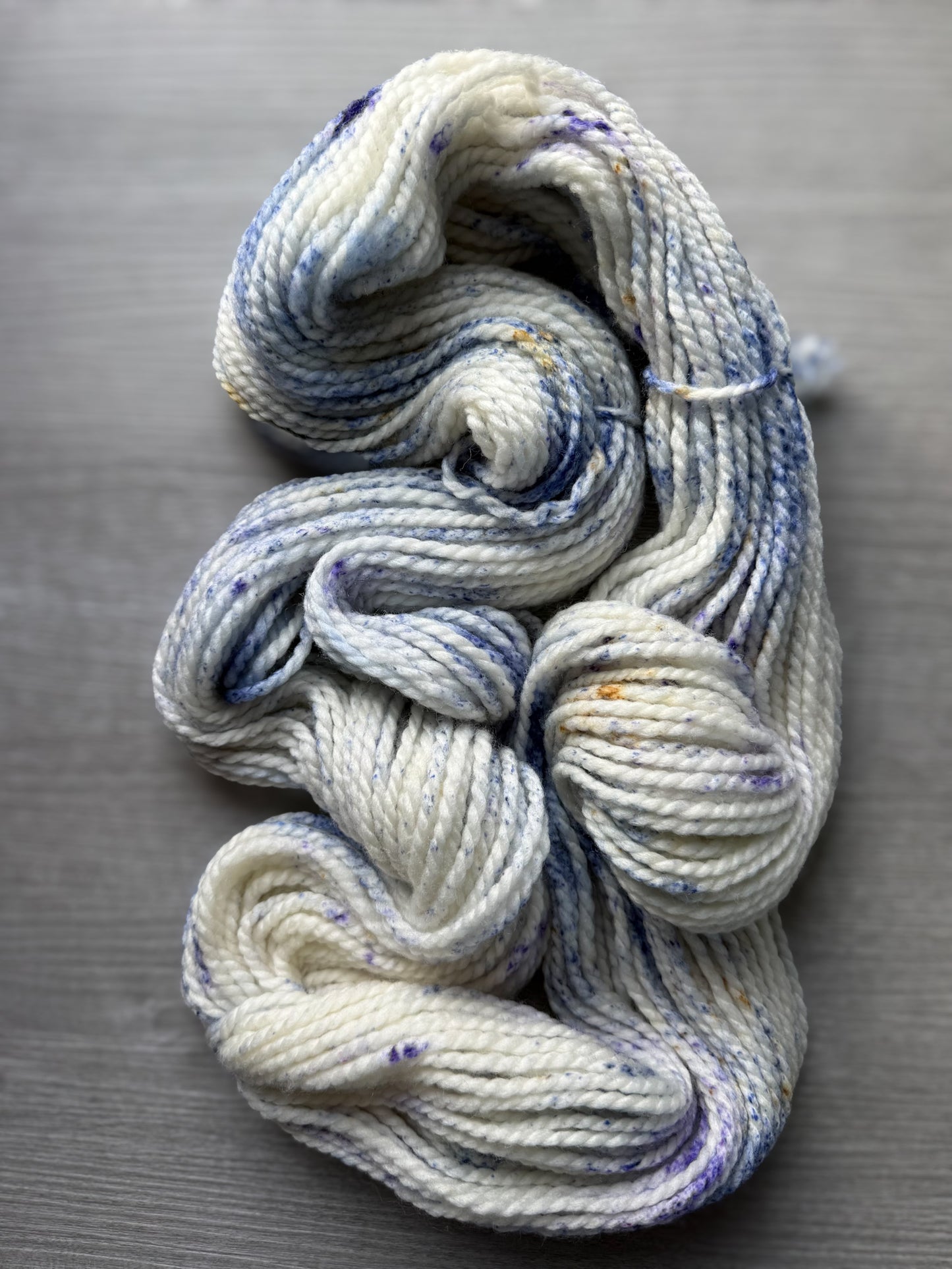 Blueberry Cheesecake Artisan Hand Dyed Bulky Chunky Merino Wool Yarn