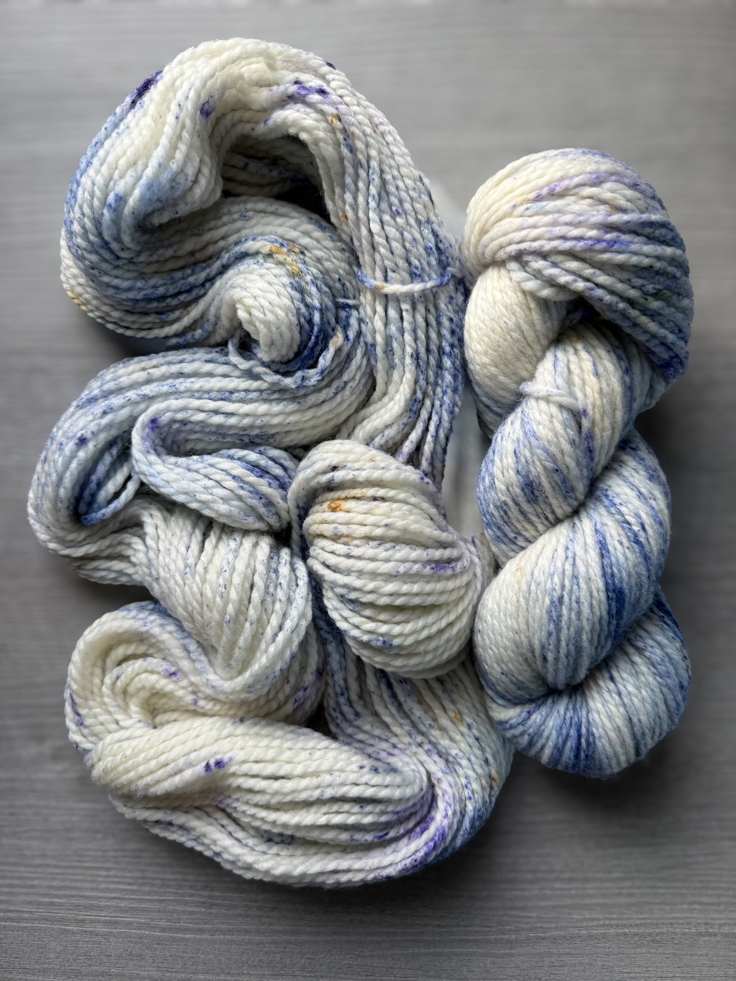 Blueberry Cheesecake Artisan Hand Dyed Bulky Chunky Merino Wool Yarn