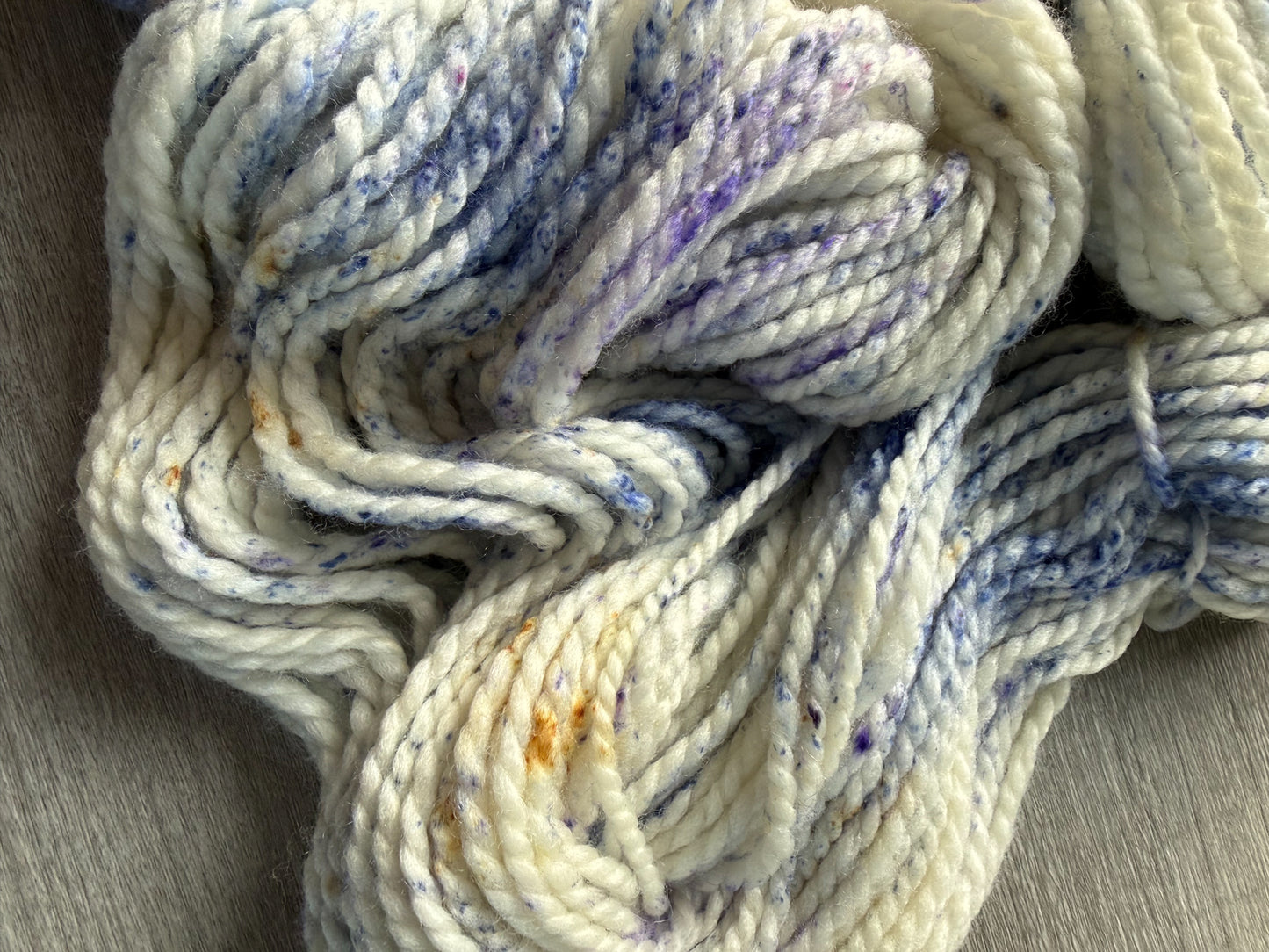 Blueberry Cheesecake Artisan Hand Dyed Bulky Chunky Merino Wool Yarn