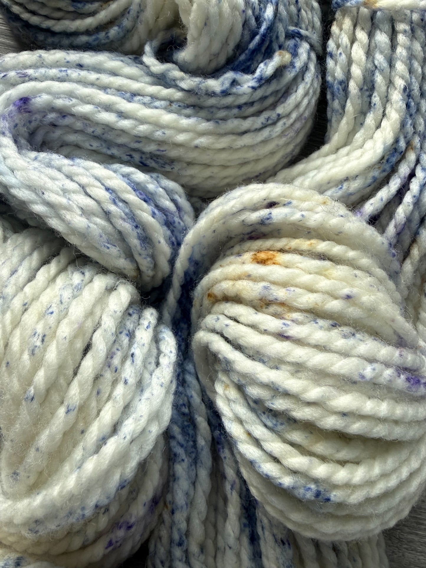 Blueberry Cheesecake Artisan Hand Dyed Bulky Chunky Merino Wool Yarn