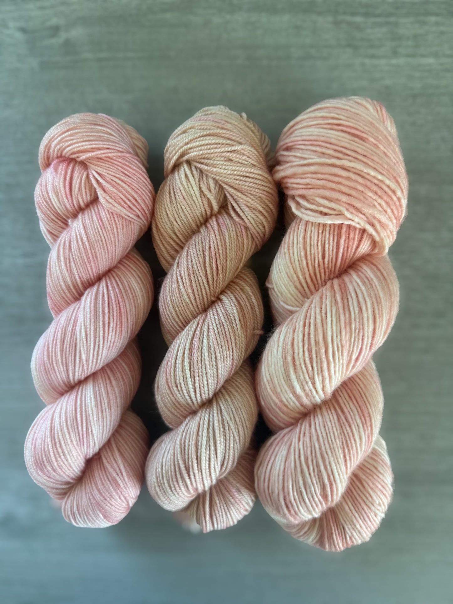 Blush Marbled Artisan Hand Dyed Merino Wool Yarn