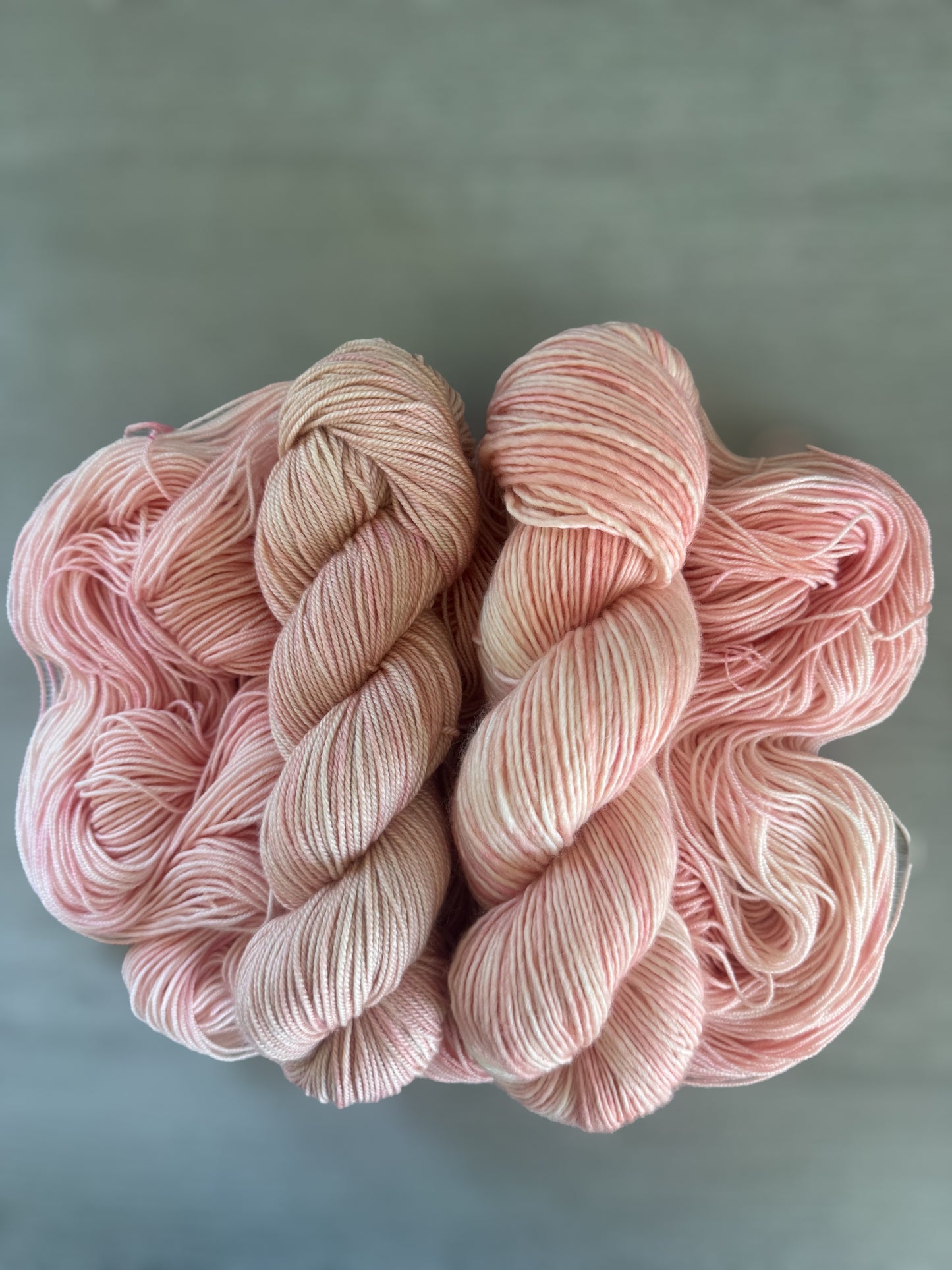 Blush Marbled Artisan Hand Dyed Merino Wool Yarn