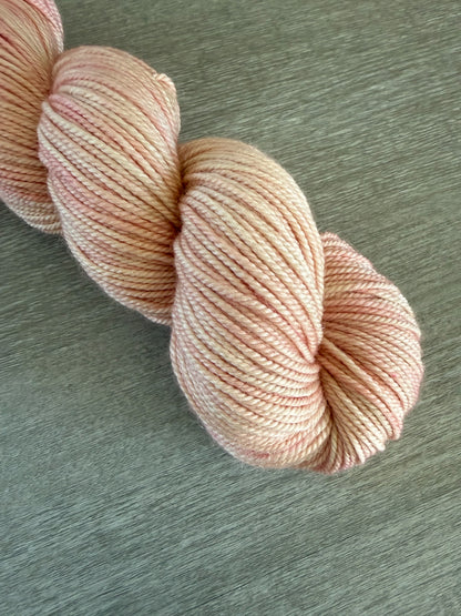 Blush Marbled Artisan Hand Dyed Merino Wool Yarn