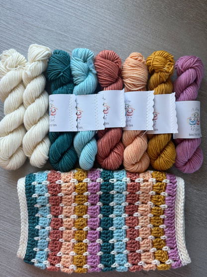 BoHo Block Stitch Crochet Cowl Yarn and Pattern Kit