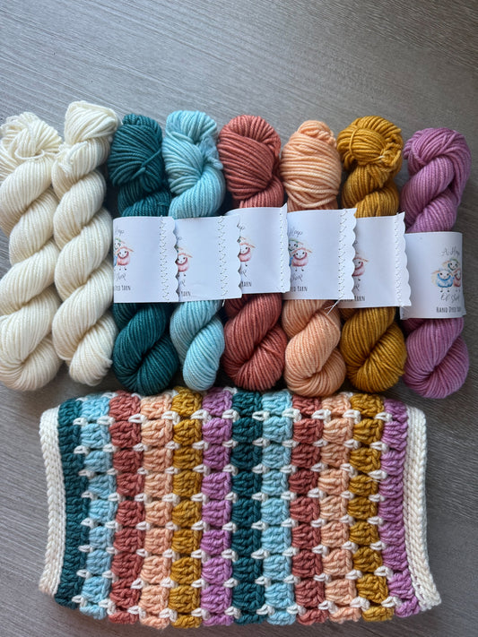 BoHo Block Stitch Crochet Cowl Yarn and Pattern Kit