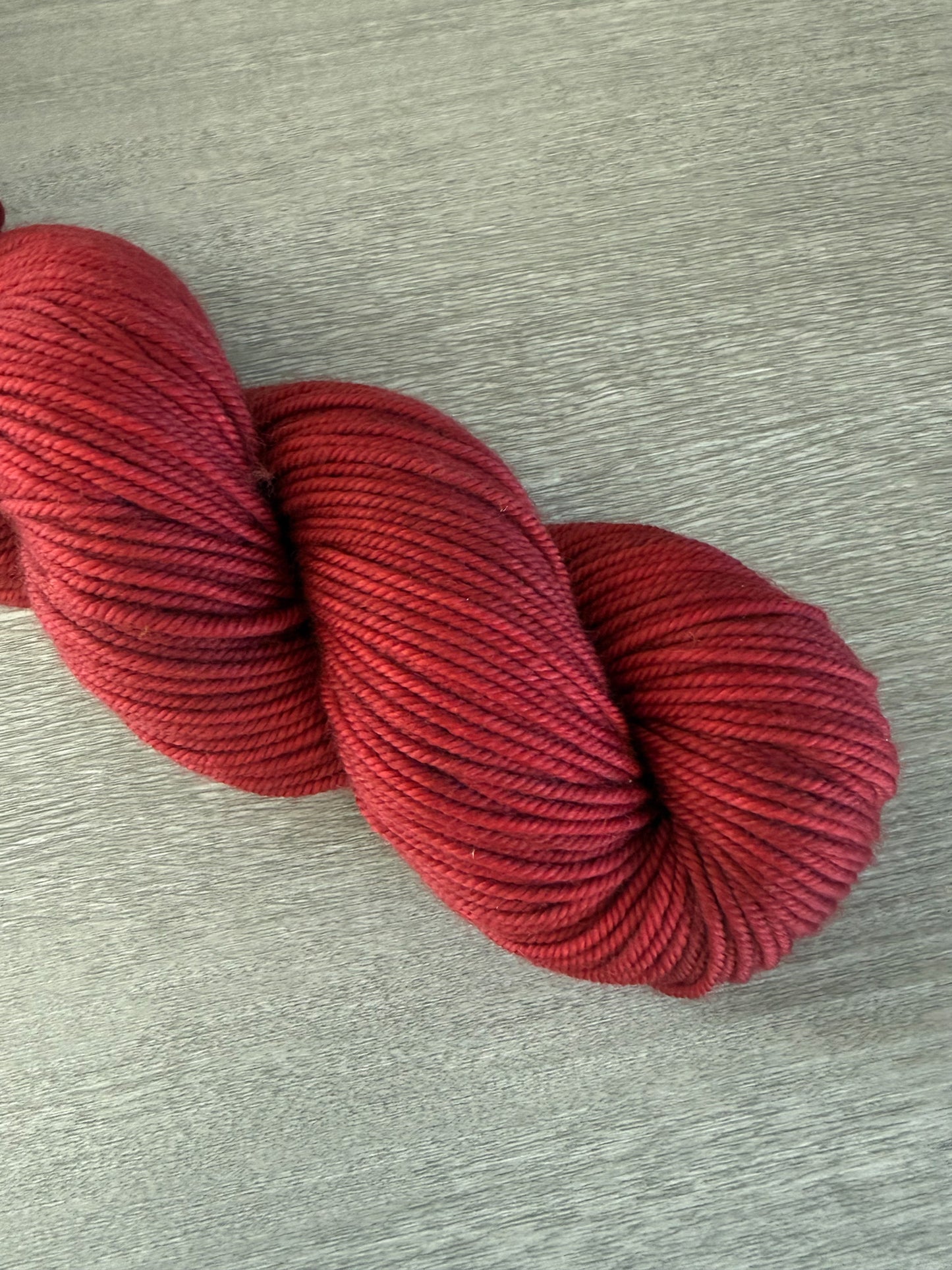 Brick Red Artisan Hand Dyed Merino Wool Yarn