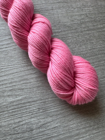 Bubblegum Pink Artisan Hand Dyed Merino Wool Yarn