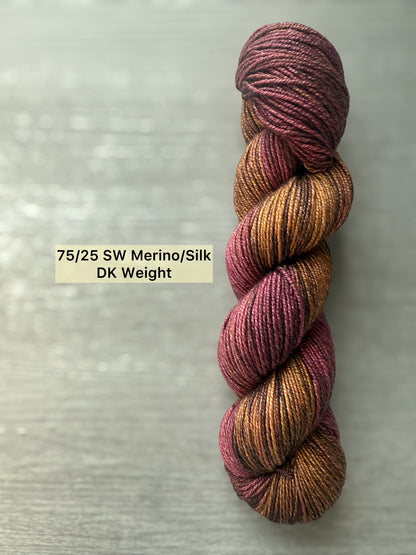 Burning The Midnight Oil Artisan Hand Dyed Merino Wool Yarn