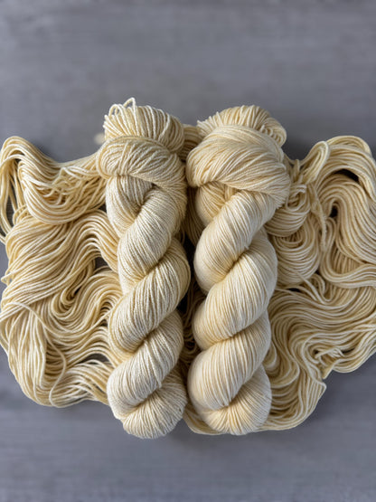 Butter Yellow Artisan Hand Dyed Merino Wool Yarn