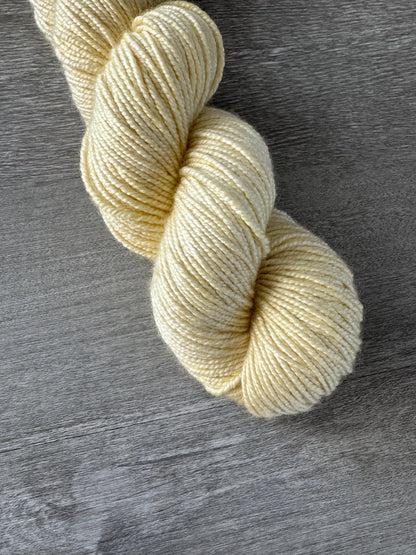 Butter Yellow Artisan Hand Dyed Merino Wool Yarn
