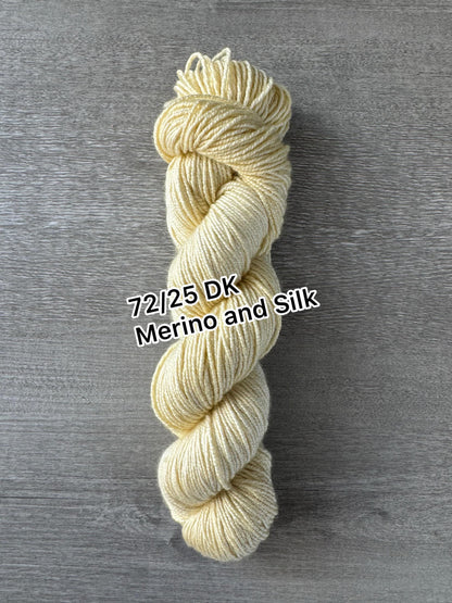 Butter Yellow Artisan Hand Dyed Merino Wool Yarn