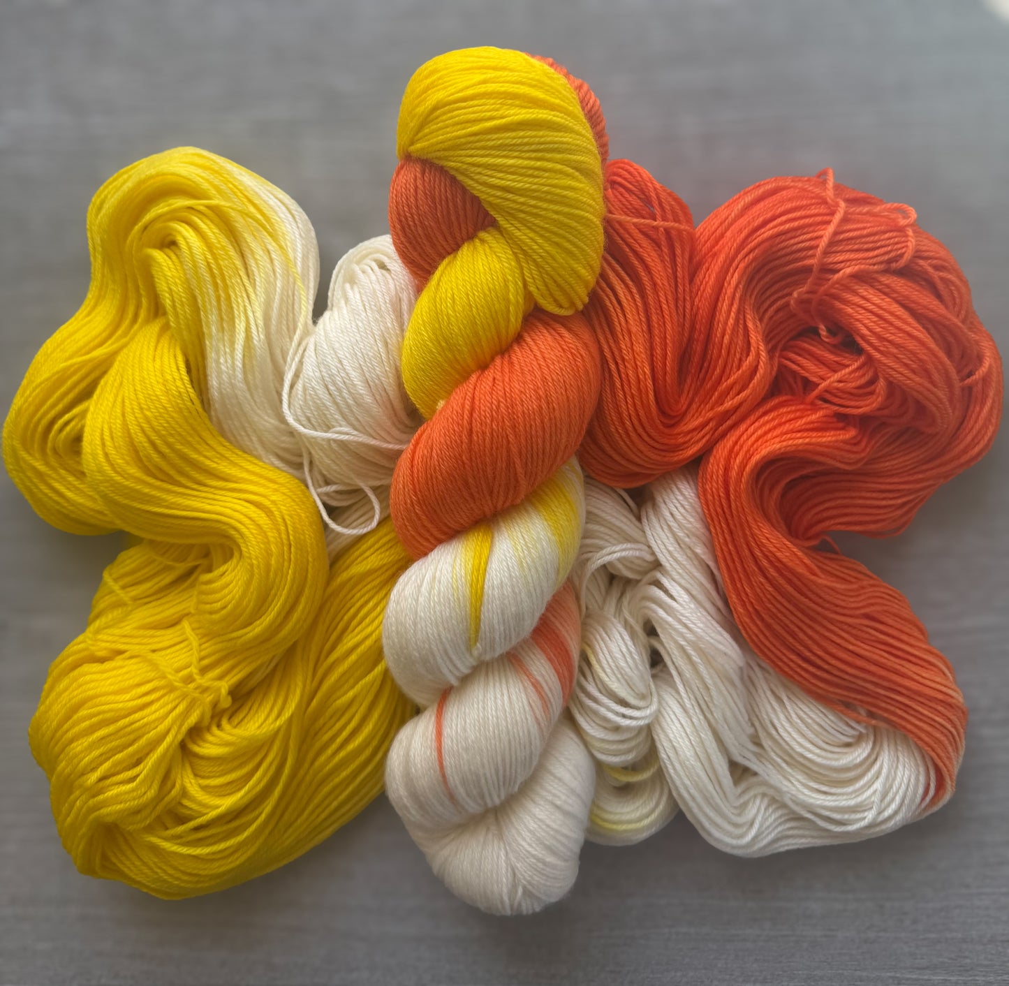 Candy Corn Artisan Dyed Merino Wool Yarn