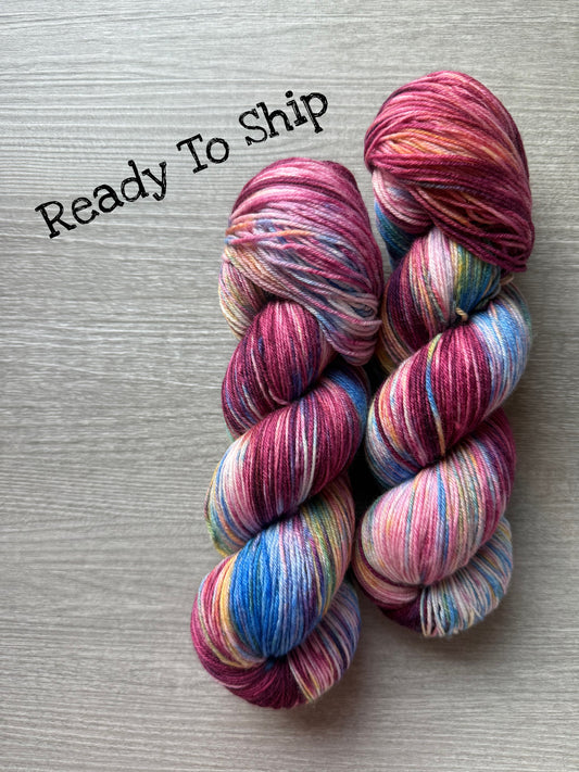 Carousel Horse Hand Dyed Merino Yarn - Ready To Ship