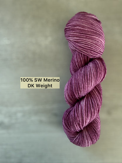 Claret Marbled Artisan Hand Dyed Merino Wool Yarn