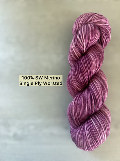 Claret Marbled Artisan Hand Dyed Merino Wool Yarn