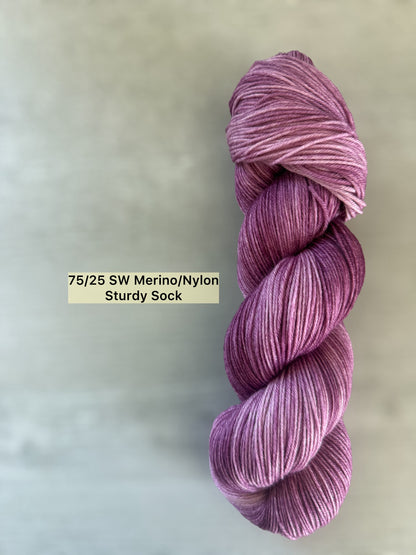 Claret Marbled Artisan Hand Dyed Merino Wool Yarn