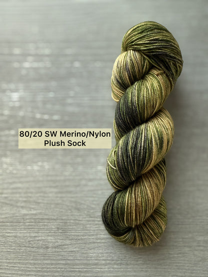 Cliche Camo Artisan Hand Dyed Merino Wool Yarn