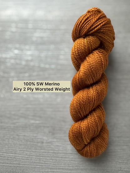 Cognac Artisan Yarn Hand Dyed Merino Wool