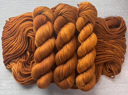 Cognac Artisan Yarn Hand Dyed Merino Wool