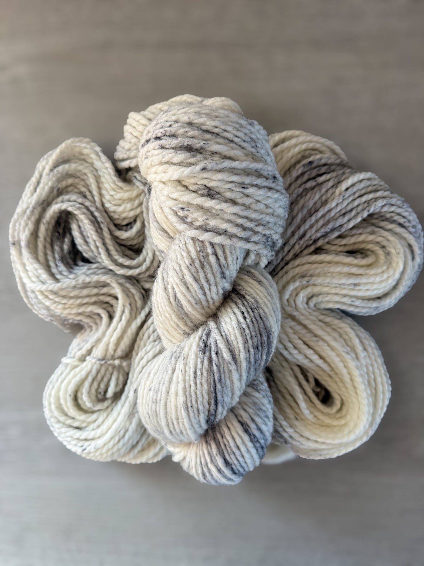 Cookies and Cream Artisan Hand Dyed Bulky Chunky Merino Wool Yarn