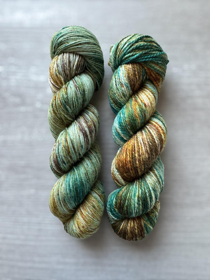 Copper Patina Artisan Hand Dyed Merino Wool Yarn