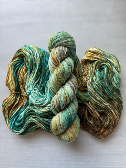 Copper Patina Artisan Hand Dyed Merino Wool Yarn