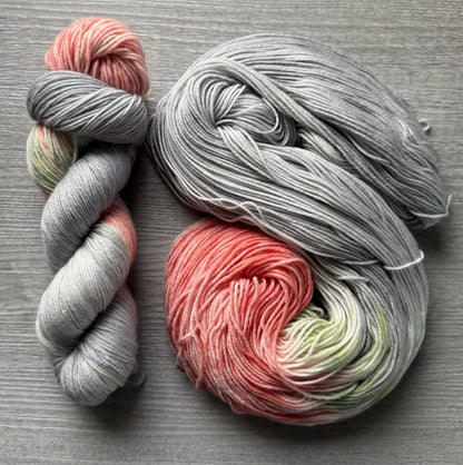 Coral Charm Assigned Pooling Artisan Hand Dyed Yarn