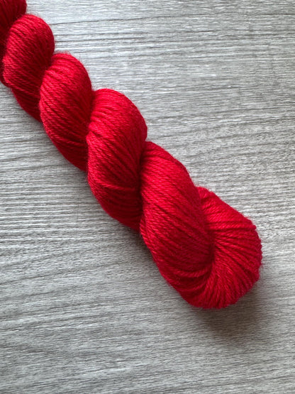 Kim's Crayon Red Mini Skein Hand Dyed Yarn