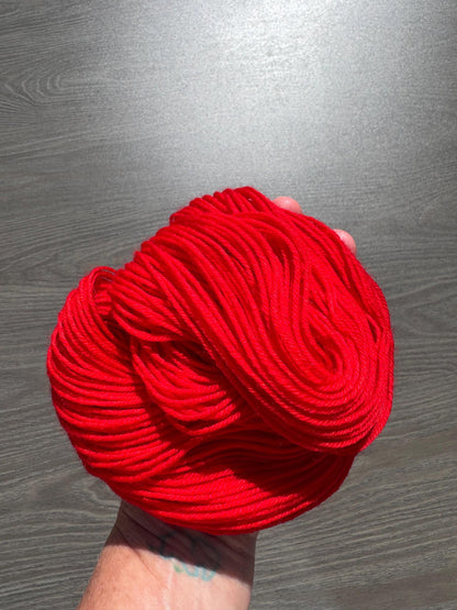 Kim's Crayon Red Mini Skein Hand Dyed Yarn