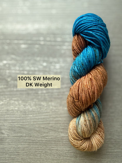 Daddy Took The T-Bird Away Artisan Hand Dyed Merino Wool Yarn