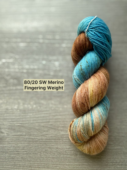 Daddy Took The T-Bird Away Artisan Hand Dyed Merino Wool Yarn