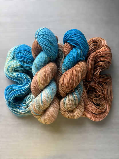 Daddy Took The T-Bird Away Artisan Hand Dyed Merino Wool Yarn