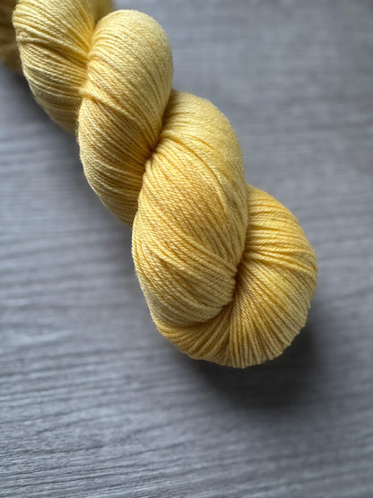 Yellow Daffodil Artisan Hand Dyed Merino Wool Yarn