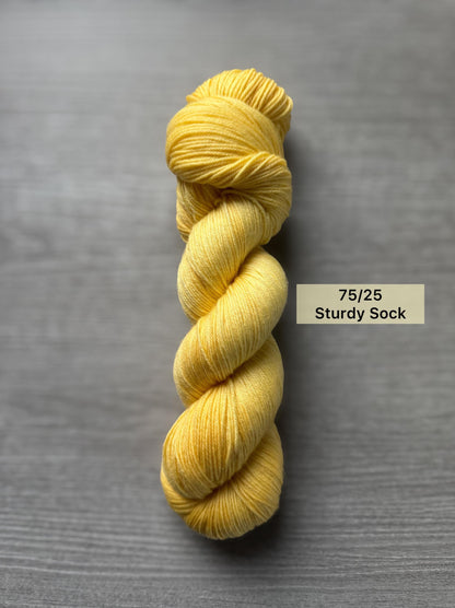 Yellow Daffodil Artisan Hand Dyed Merino Wool Yarn