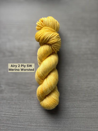 Yellow Daffodil Artisan Hand Dyed Merino Wool Yarn