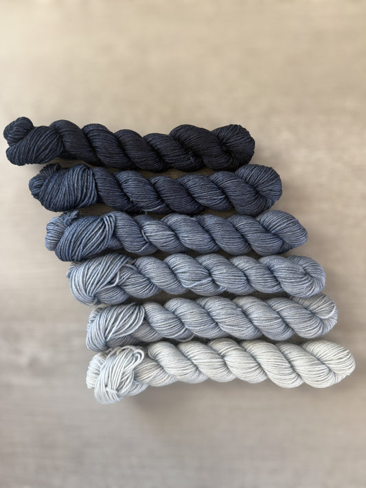 Denim Hand Dyed Mini Heap Fade Set