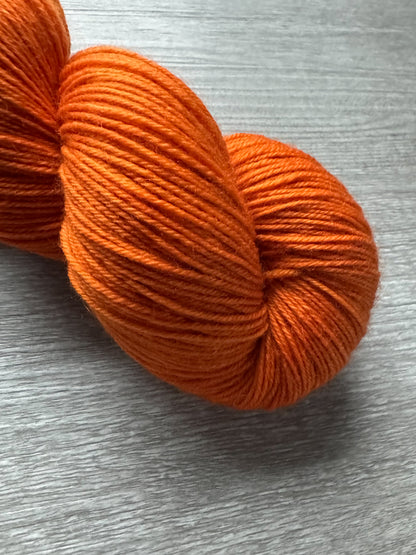 Dopamine Tangerine Artisan Hand Dyed Merino Wool