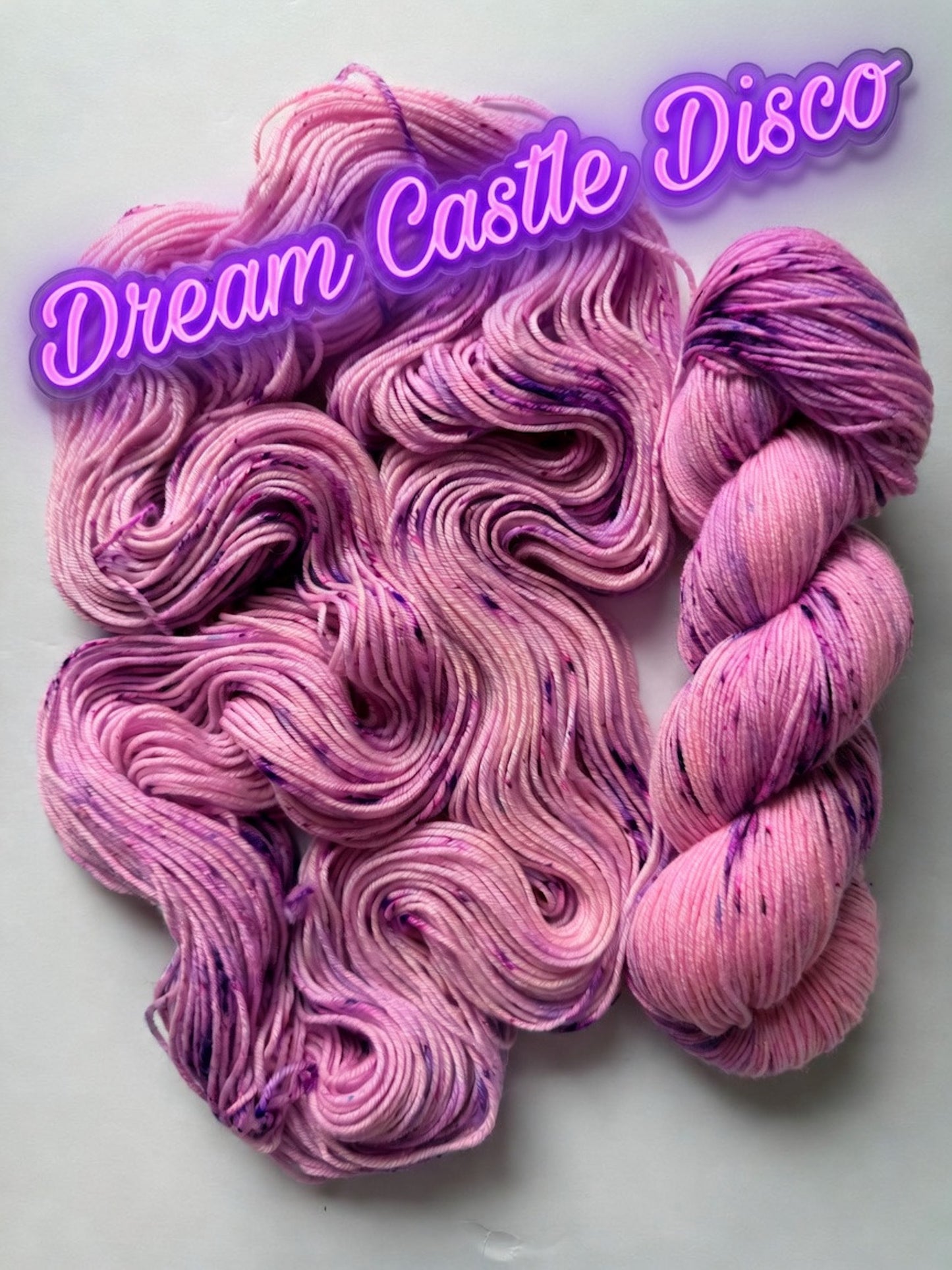 Dream Castle Disco Neon Hand Dyed Merino Wool Yarn