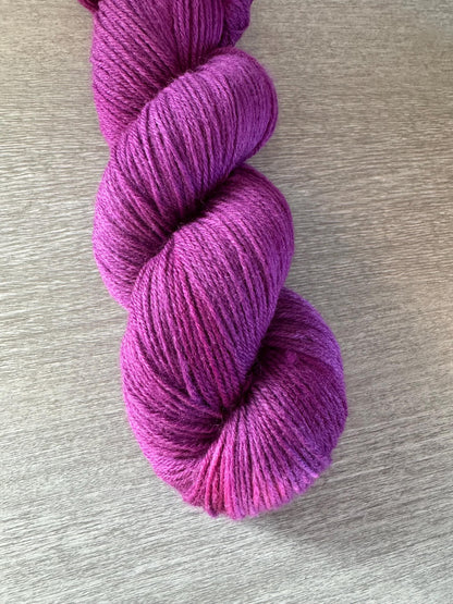 Electric Plum Artisan Hand Dyed Merino Wool Yarn
