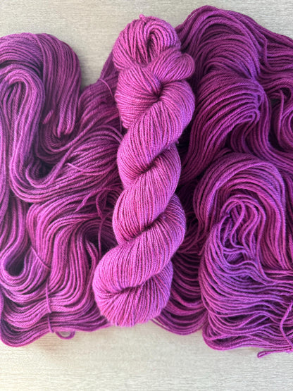 Electric Plum Artisan Hand Dyed Merino Wool Yarn