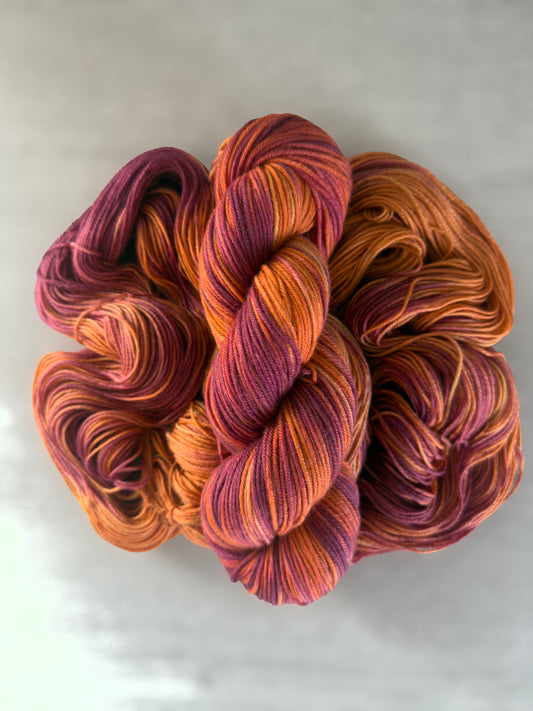 Equinox Glow Artisan Hand Dyed Merino Wool Yarn