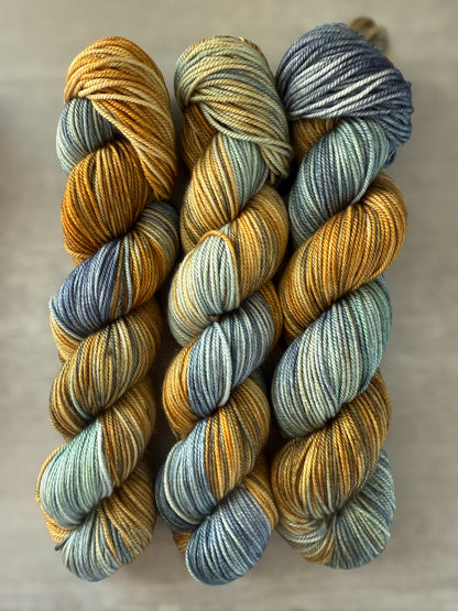 Faded Flannel Artisan Hand Dyed Merino Wool Yarn