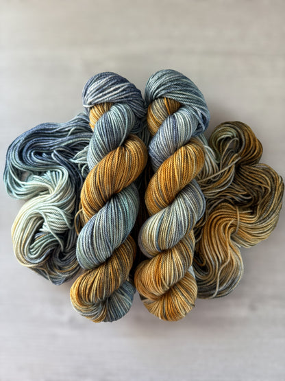 Faded Flannel Artisan Hand Dyed Merino Wool Yarn