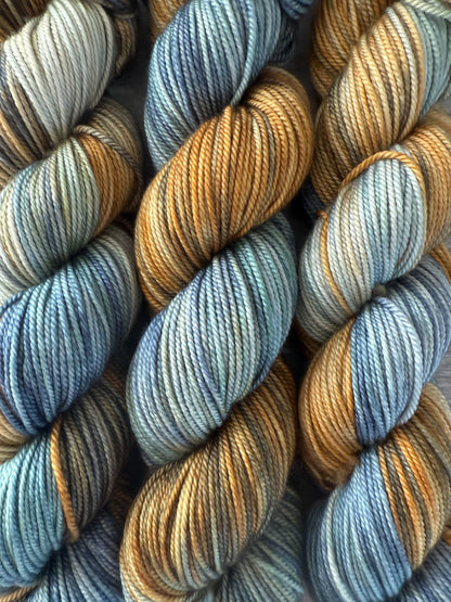 Faded Flannel Artisan Hand Dyed Merino Wool Yarn