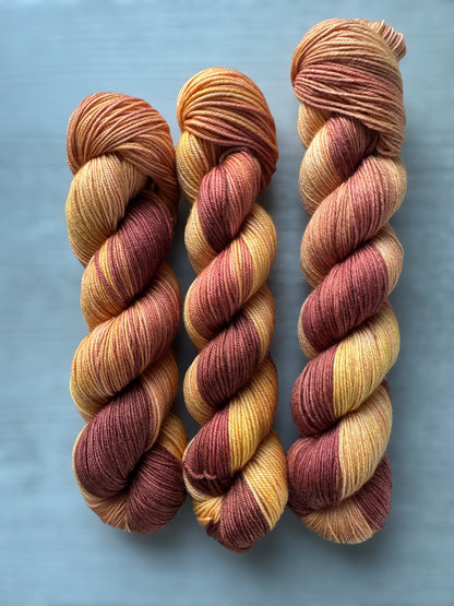 Fall Mum's The Word Artisan Hand Dyed Merino Wool Yarn