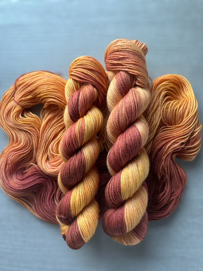 Fall Mum's The Word Artisan Hand Dyed Merino Wool Yarn